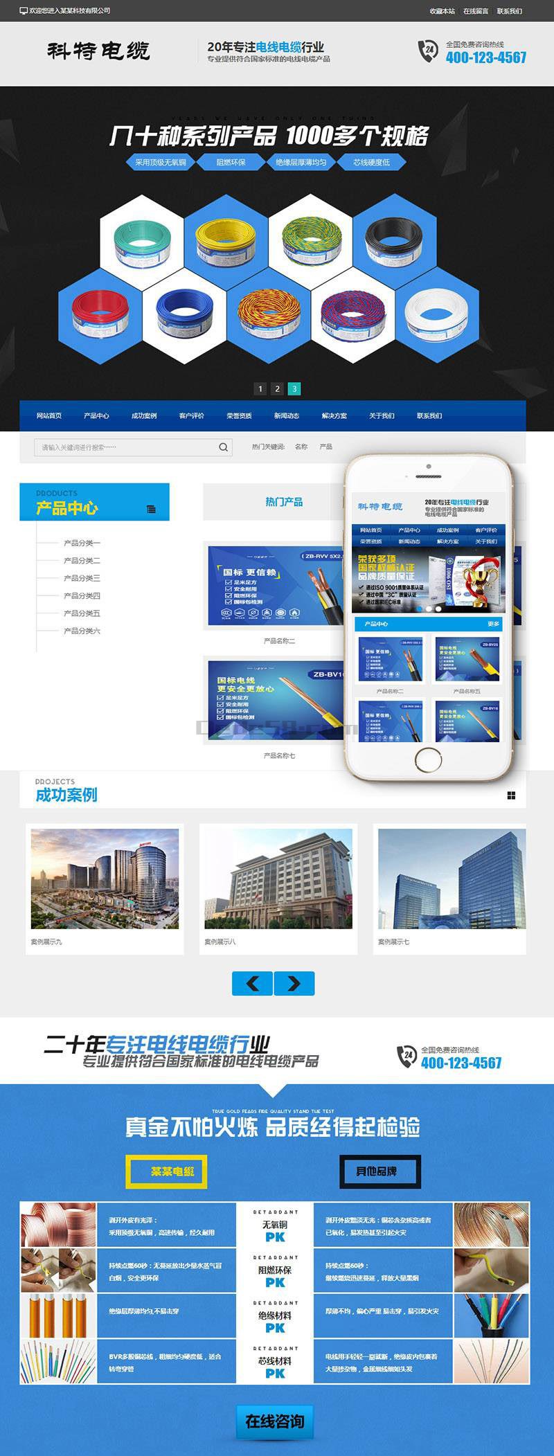 图片[1]-织梦营销型铝合金电缆类网站织梦模板(带手机端)-上品源码网