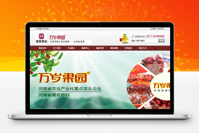 织梦红枣干果等食品类公司企业产品展示网站模板-上品源码网