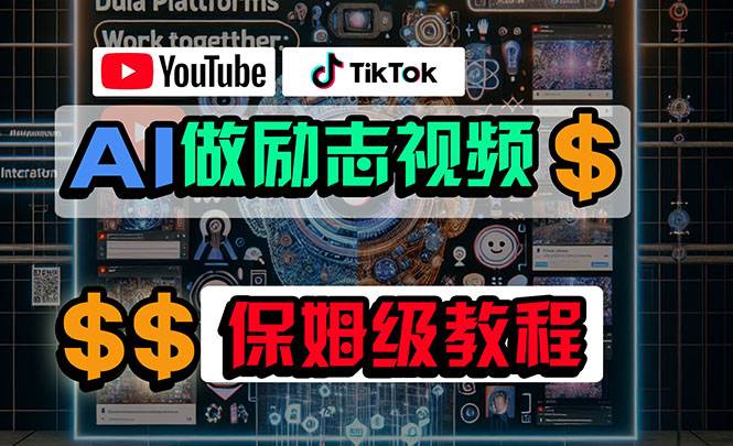 利用AI制作励志视频，在YouTube和TikTok赚钱，小白可做（附工具）-上品源码网
